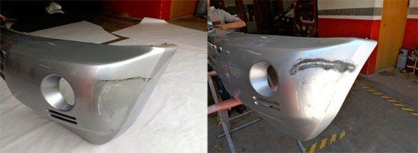 Cómo corregir roturas en termoplásticos de la automoción 5 Parachoques-Reparado