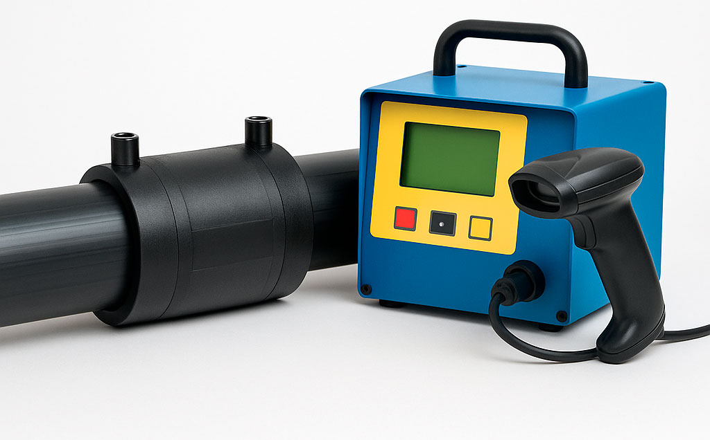 Formas de leer un manguito de electrofusión (manual, escáner y más) 4 Manguito Electrofusion 1